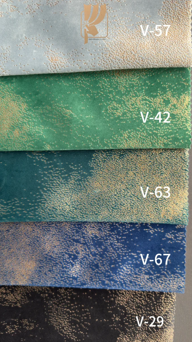 İthal Bakır Baskılı Fonluk Kadife