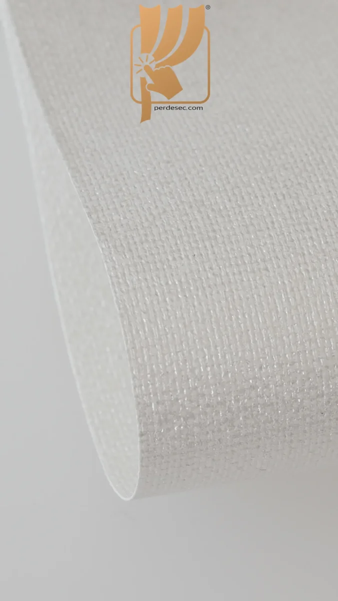 Panama  Stor Perde Ekru Sedef Özel Ölçü Premium Düz Dokuma 