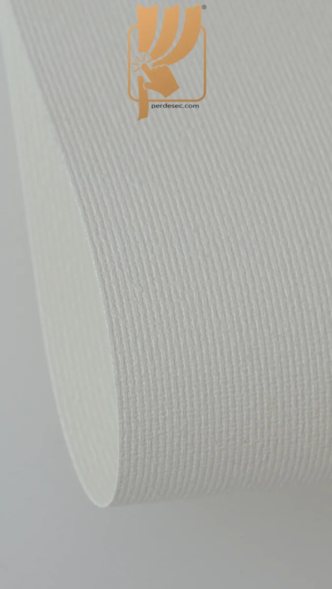 Açık Krem Dikey Panama Kumaş Stor Perde &ndash;Yarı Geçirgen Işık Kontrollü Özel Ölçü