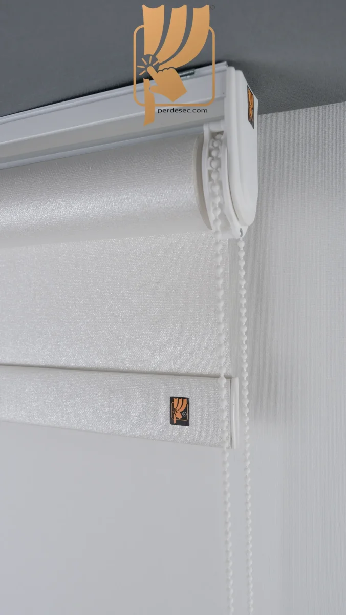 Panama  Stor Perde Ekru Sedef Özel Ölçü Premium Düz Dokuma 