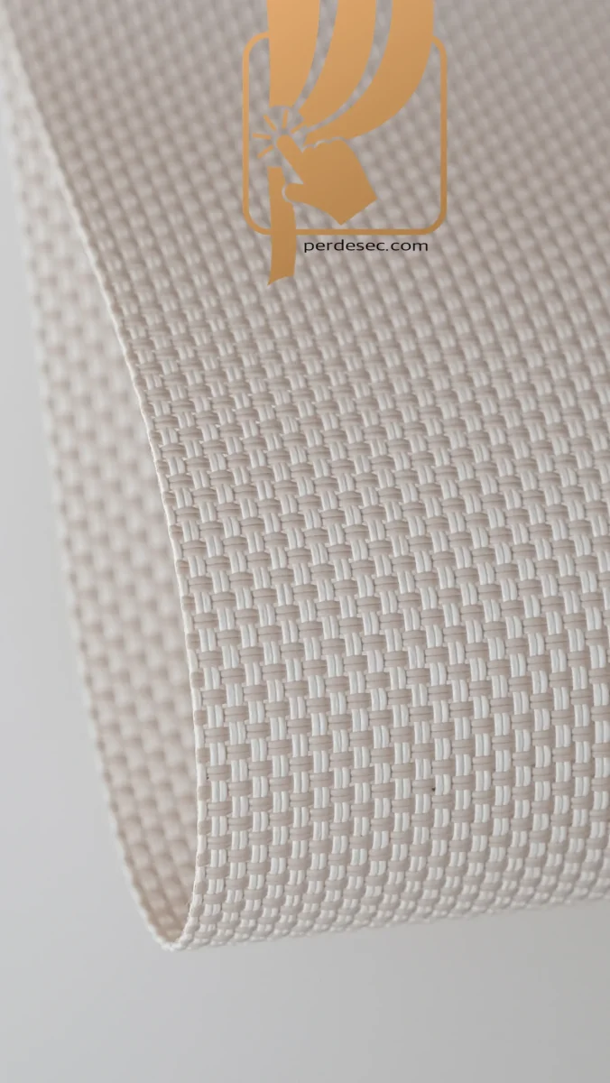 Avrupa Üretim Krem Dikey Screen Stor Perde  %5 Işık Geçirgen UV Korumalı Isı Kontrollü 