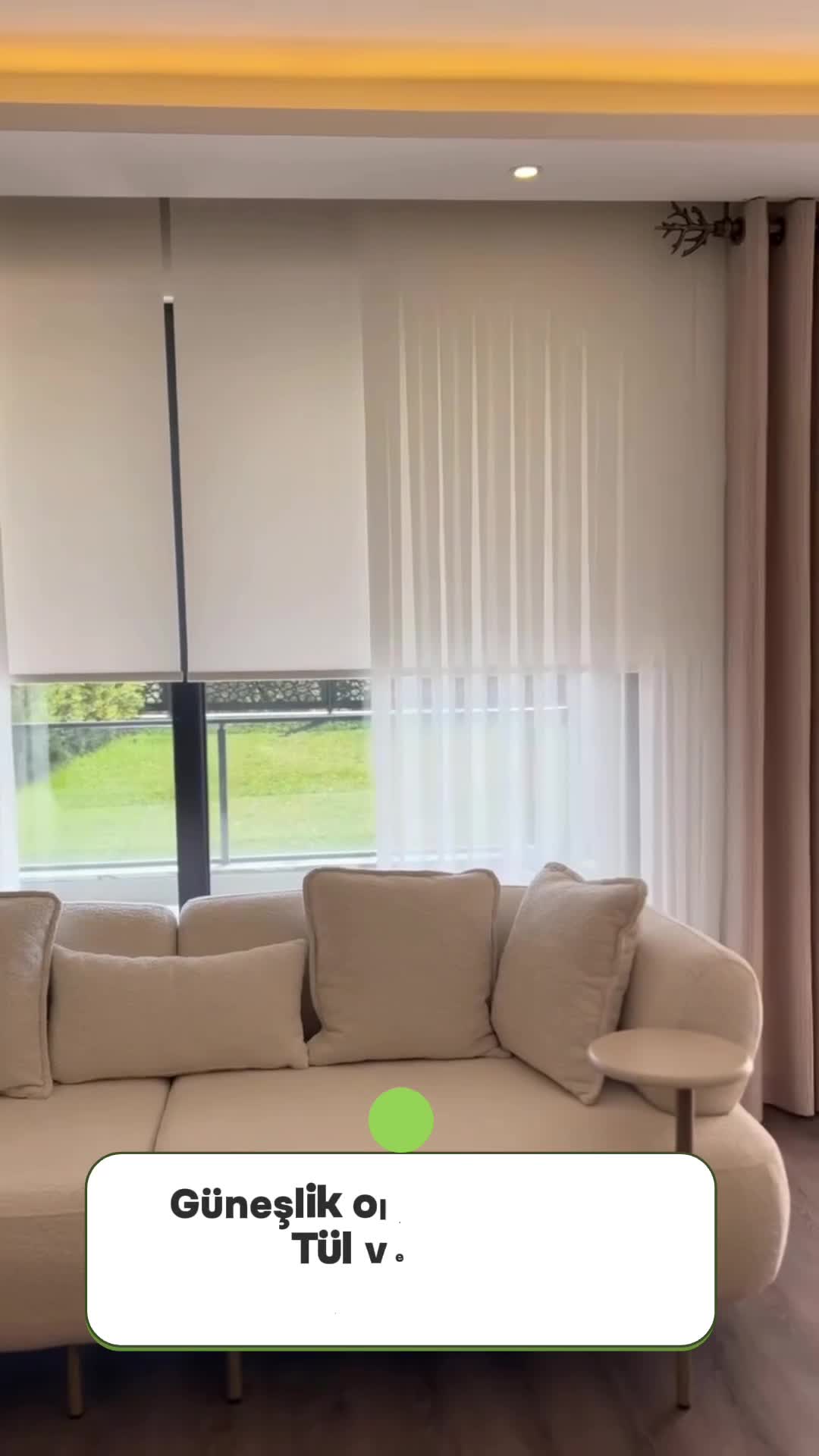 Ekru Blackout Stor Perde %100 Karartma 