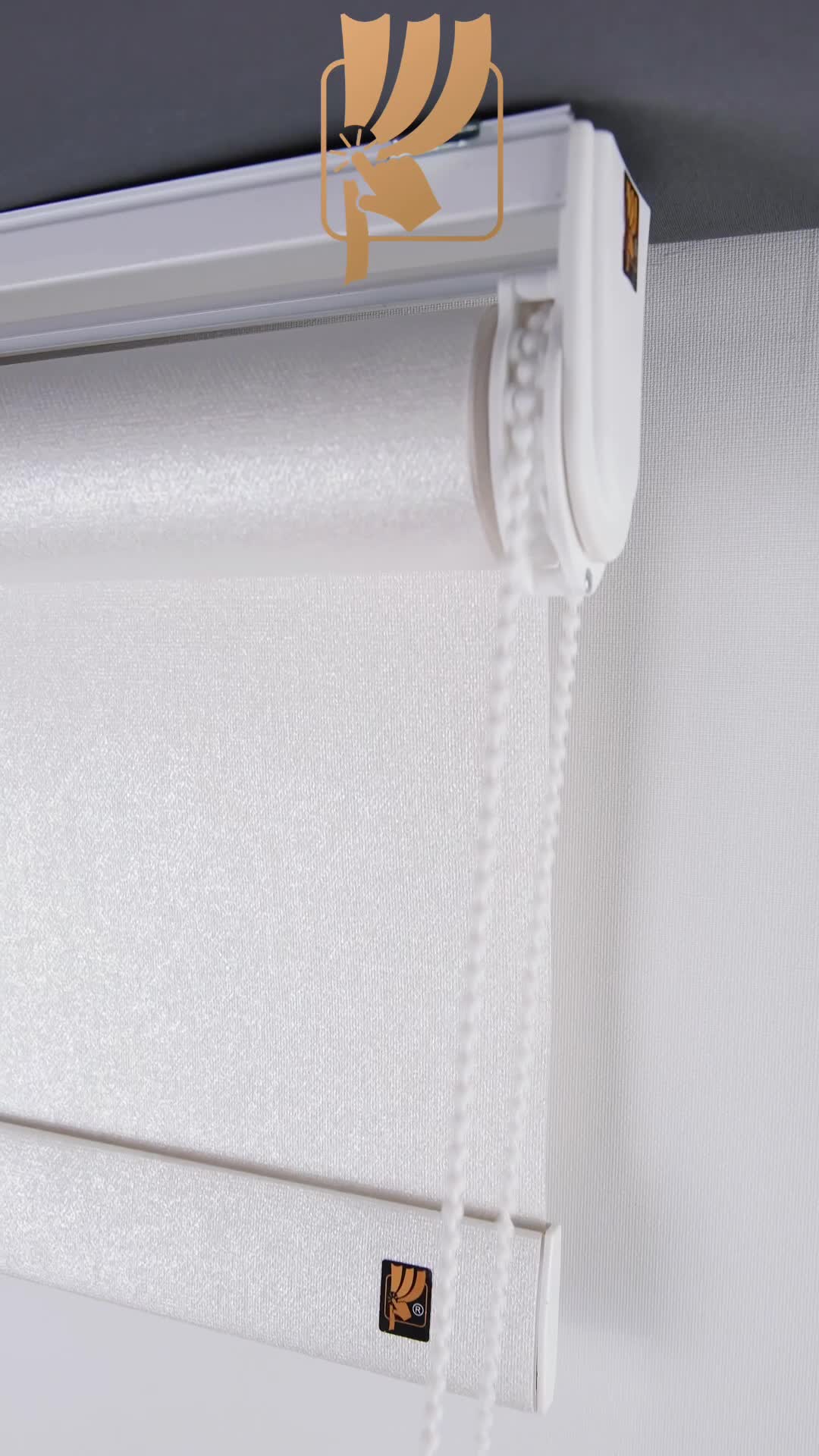 Panama  Stor Perde Ekru Sedef Premium Düz Dokuma 