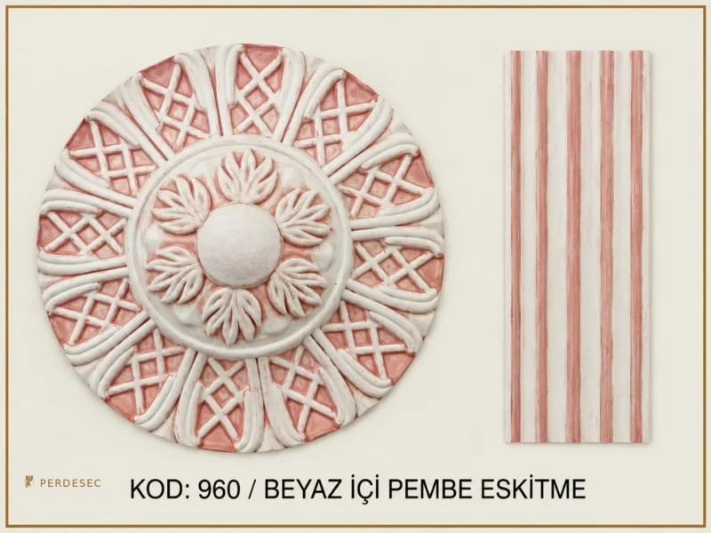KOD : 960 (Beyaz içi Pembe Eskitme)