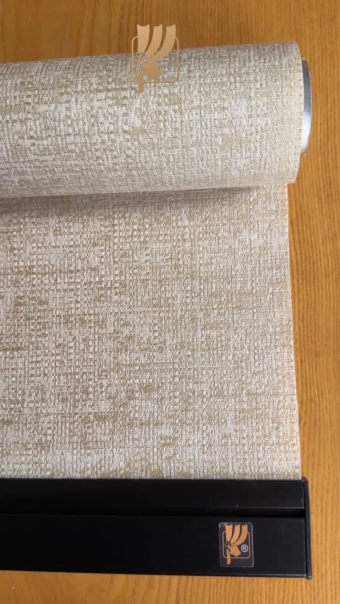 Naturel Dekoratif Stor Perde - Krem